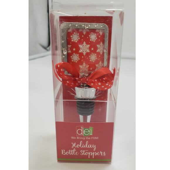DEI Holiday Wine Bottle Stopper, **NEW** - Picture 1 of 5